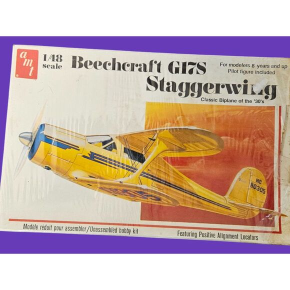 AMT Beechcraft G175 Stagger Wing; Classic Biplane - ITEM #3430 - Picture 2 of 3